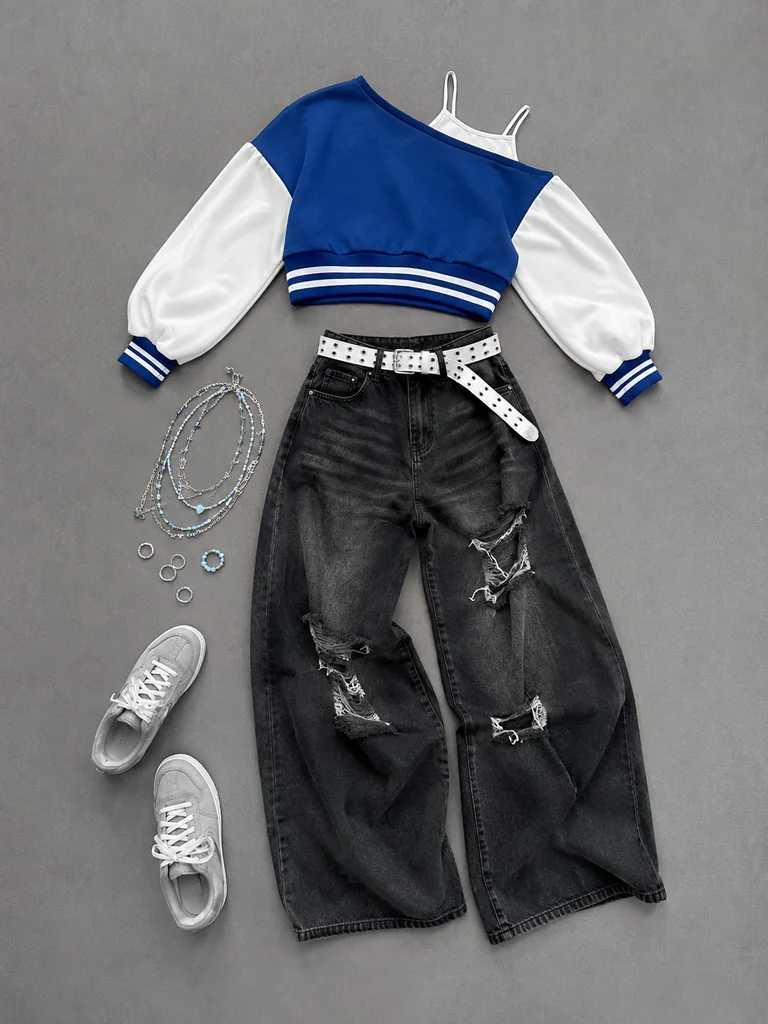 Electric blue outfit reference