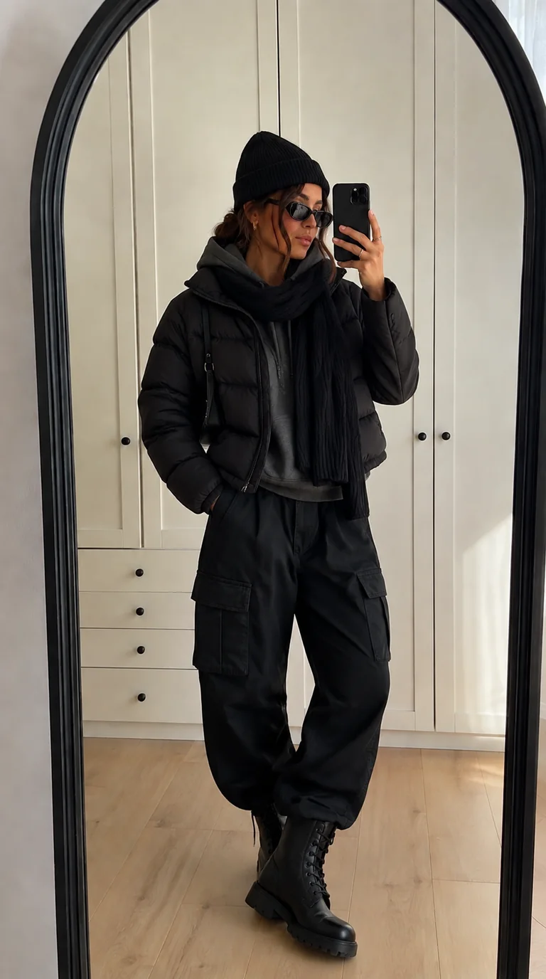 Winter uniform: an AI virtual try-on outfit example