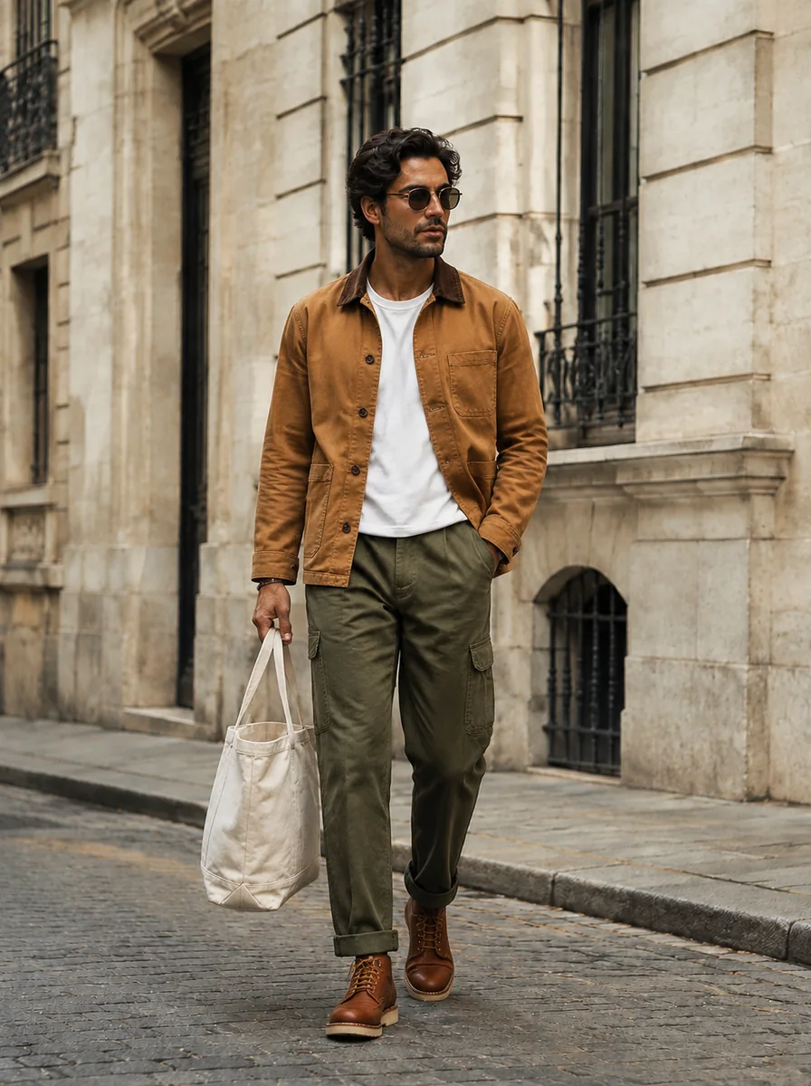 Weekend workwear: an AI virtual try-on outfit example