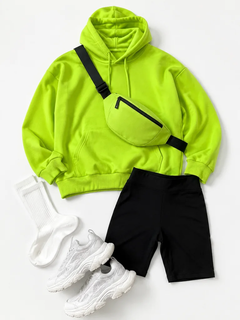 Lime coffee run outfit reference