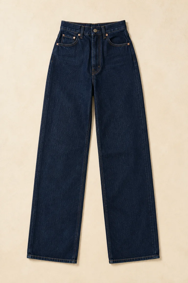 Wide-leg denim